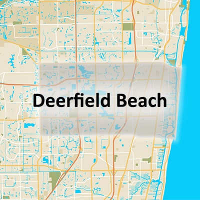 Phone and Computer Deerfield Beach Location Service Area Map