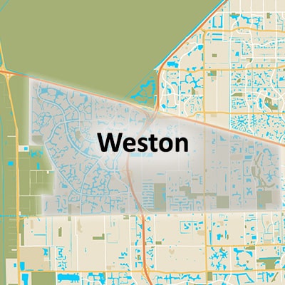 Phone and Computer Weston Location Service Area Map